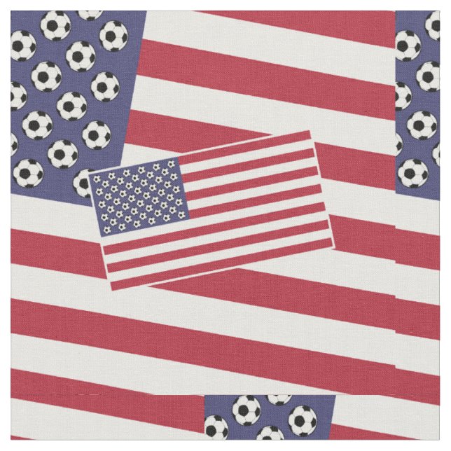 Tissu Drapeau de football étoiles et rayures (Fermer)