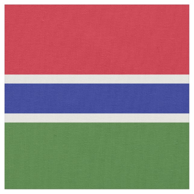 Tissu Drapeau de Gambie (Fermer)