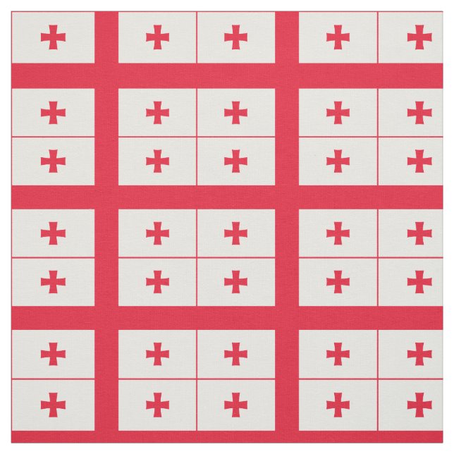 Tissu Drapeau de Géorgie (Échantillon)