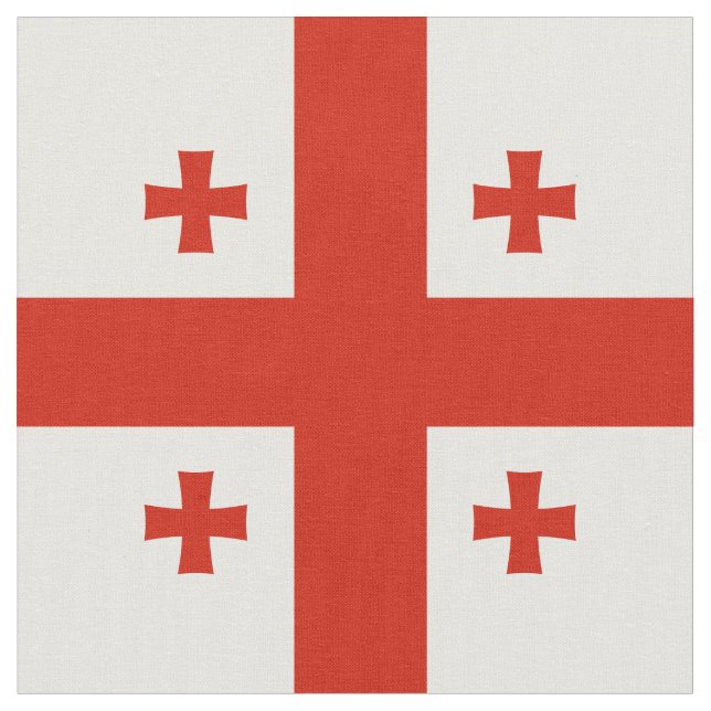 Tissu Drapeau de Géorgie (Fermer)