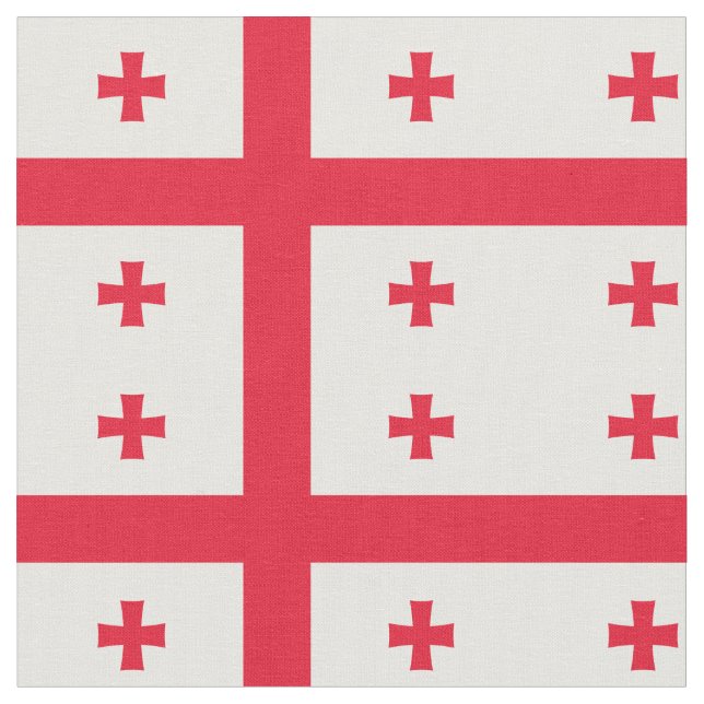 Tissu Drapeau de Géorgie (Fermer)