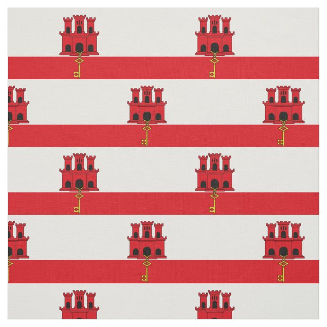 Tissu Drapeau de Gibraltar (Échantillon)
