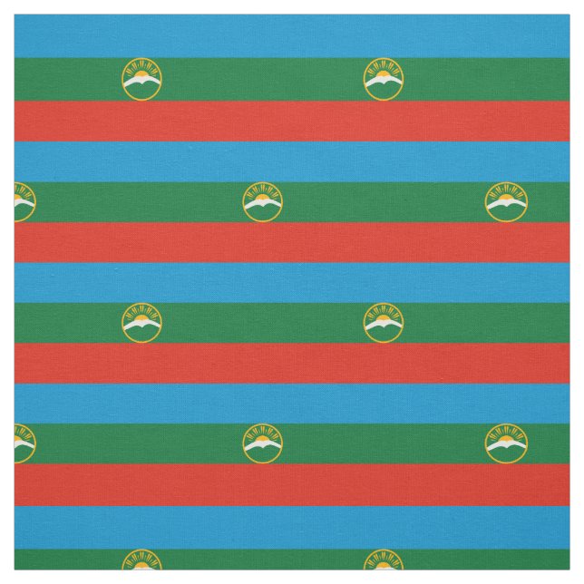 Tissu Drapeau de Karatchaïé-Tcherkessie (Échantillon)
