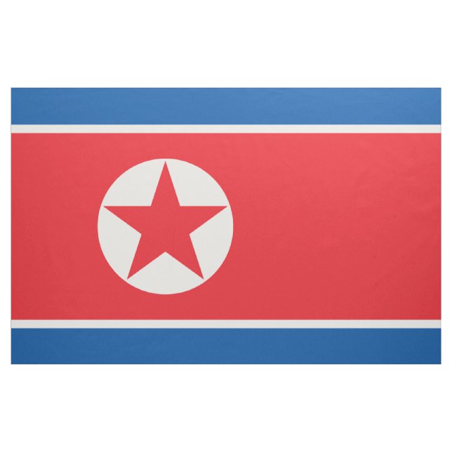 Tissu Drapeau de la Corée du Nord (Yard)