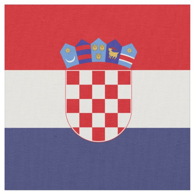 Tissu Drapeau de la Croatie (Fermer)