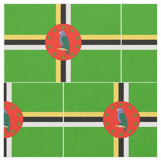 Tissu Drapeau de la Dominique (Fermer)