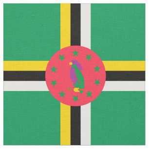 Tissu Drapeau de la Dominique