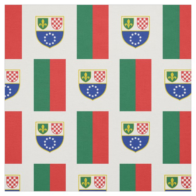 Tissu Drapeau de la Fédération de Bosnie-Herzégovine (Échantillon)
