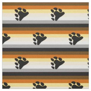 Tissu Drapeau de la fierté de l'ours avec paw