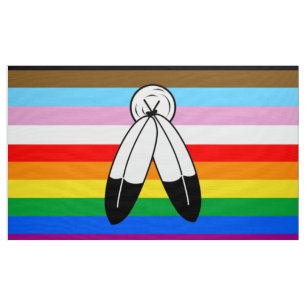 Tissu Drapeau de la fierté de progrès LGBTQ+