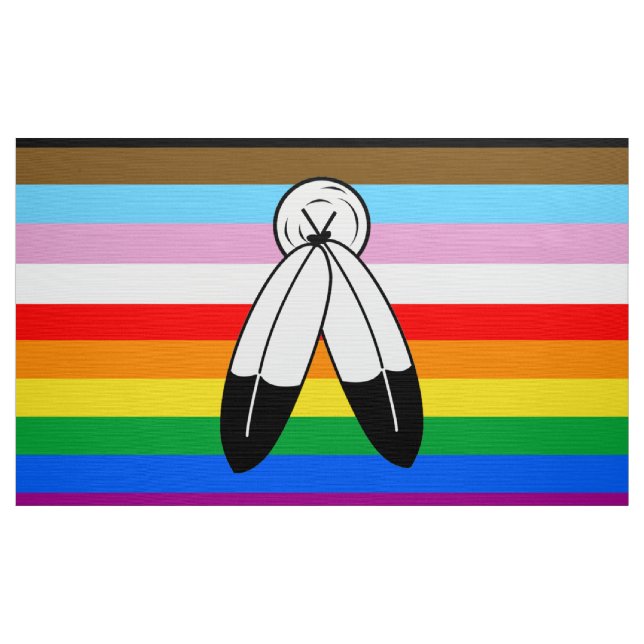 Tissu Drapeau de la fierté de progrès LGBTQ+ (Yard)