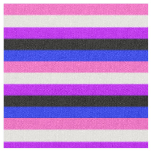 Tissu Drapeau de la Fierté Genderfluide (Fermer)