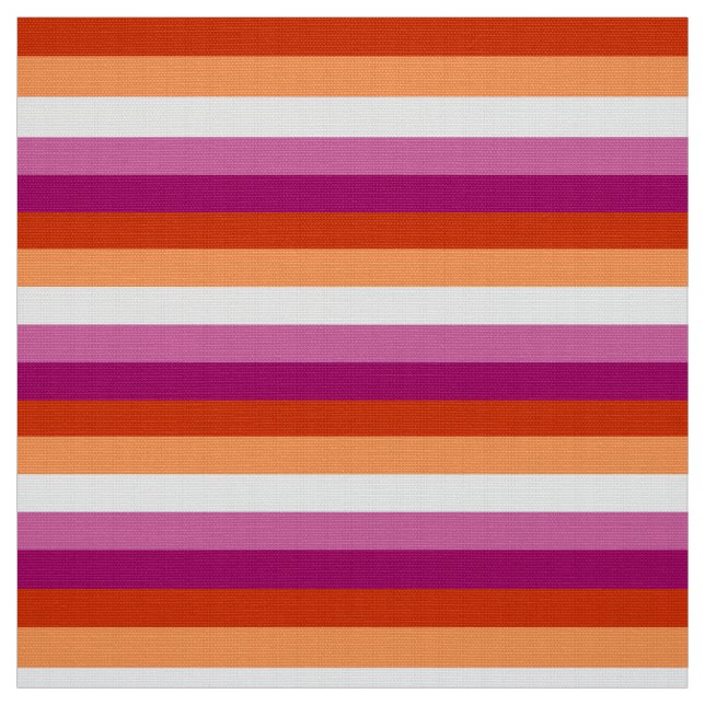 Tissu Drapeau de la fierté lesbienne (5 bandes) (Échantillon)