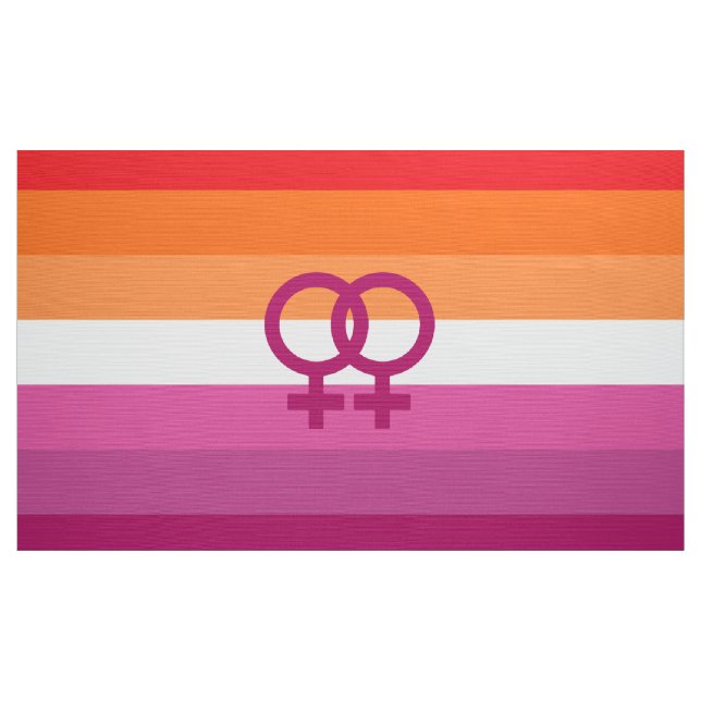 Tissu Drapeau de la fierté lesbienne WLW (coucher du sol (Yard)