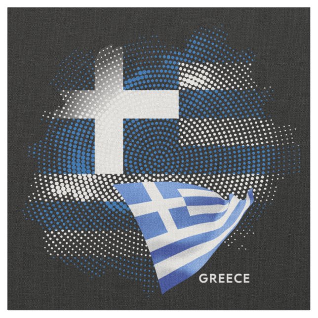 Tissu Drapeau de la Grèce (Fermer)