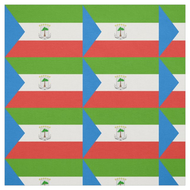 Tissu Drapeau de la Guinée équatoriale (Échantillon)