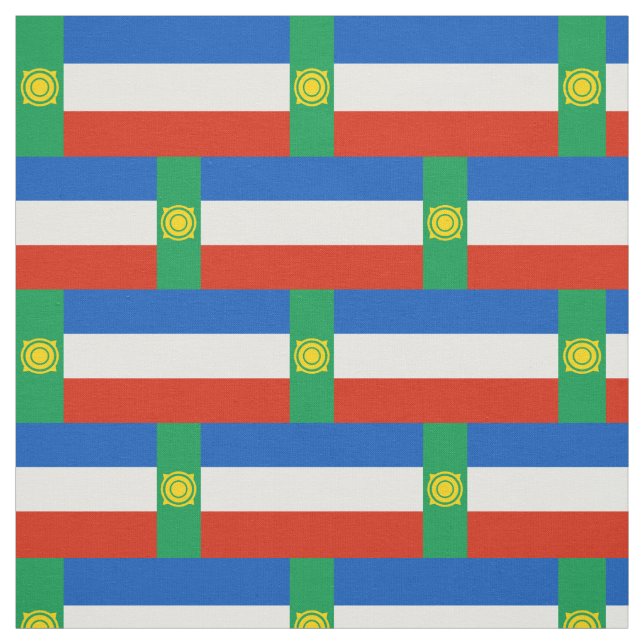 Tissu Drapeau de la Khakassie patriotique (Échantillon)