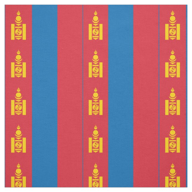 Tissu Drapeau de la Mongolie (Échantillon)