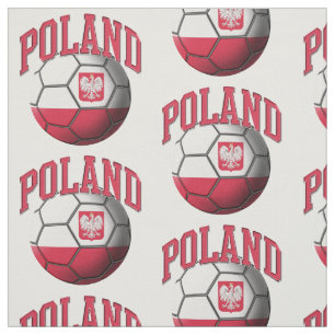 Tissu Drapeau de la Pologne Motif polonais de football