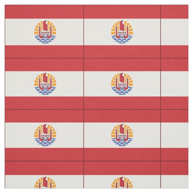 Tissu Drapeau de la Polynésie française (Échantillon)