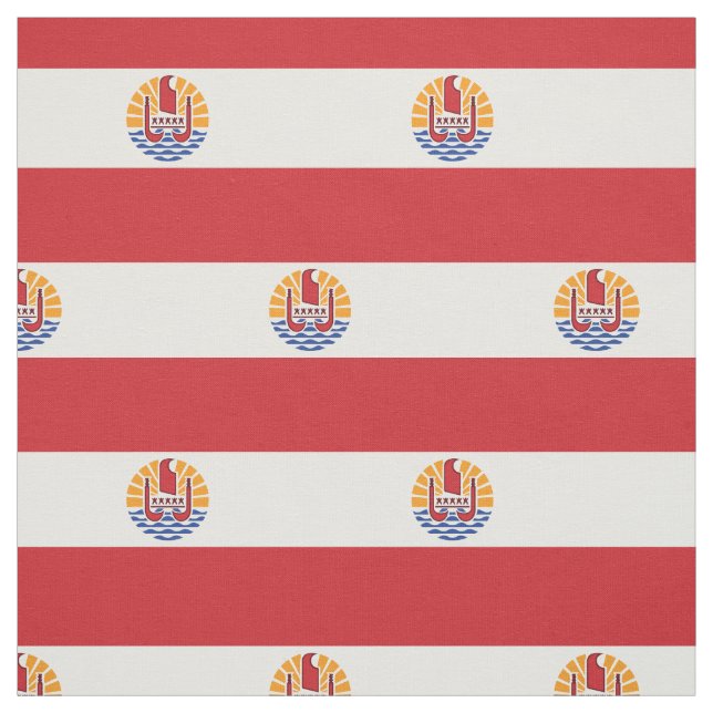 Tissu Drapeau de la Polynésie française (Échantillon)