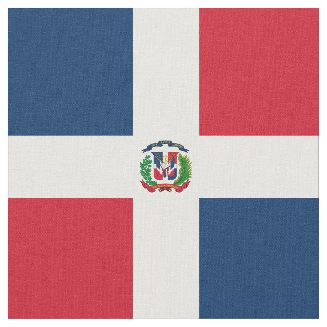 Tissu Drapeau de la République Dominicaine (Fermer)