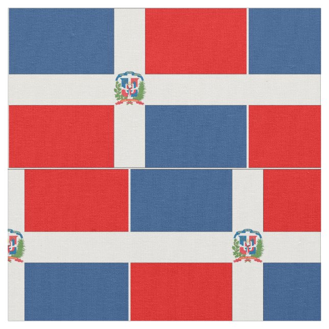 Tissu Drapeau de la République Dominicaine (Fermer)