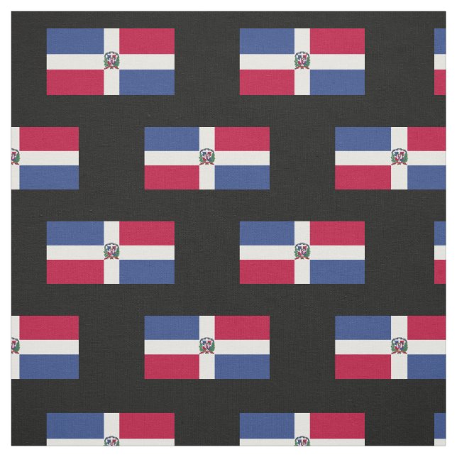 Tissu Drapeau de la République dominicaine (Échantillon)