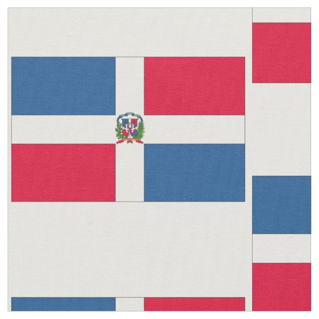 Tissu Drapeau de la République Dominicaine (Fermer)