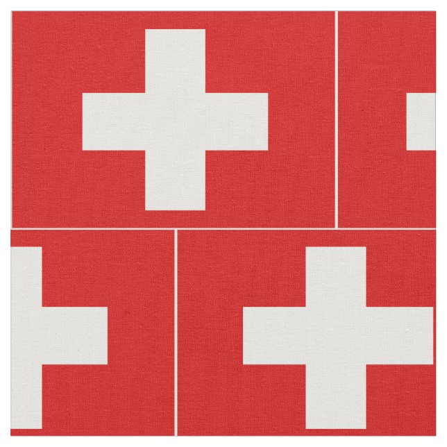 Tissu Drapeau de la Suisse (Fermer)