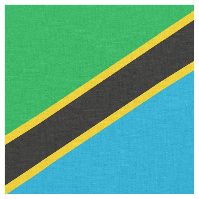 Tissu Drapeau de la Tanzanie (Fermer)