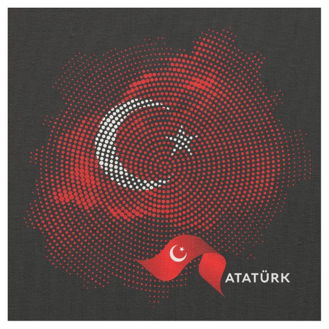 Tissu Drapeau de la Turquie (Fermer)