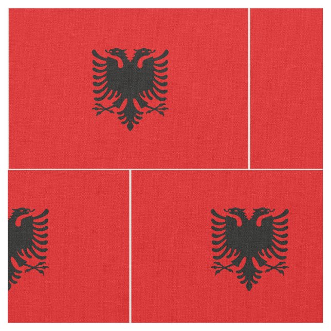 Tissu Drapeau de l'Albanie (Fermer)