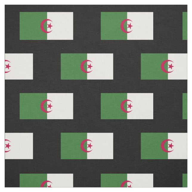 Tissu Drapeau de l'Algérie (Échantillon)