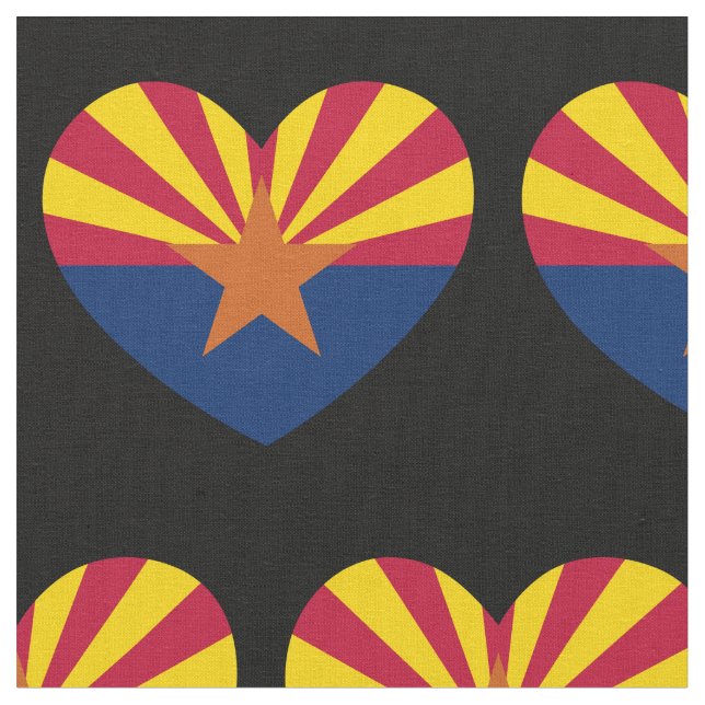 Tissu Drapeau de l'Arizona Bannière patriotique du Coeur (Fermer)