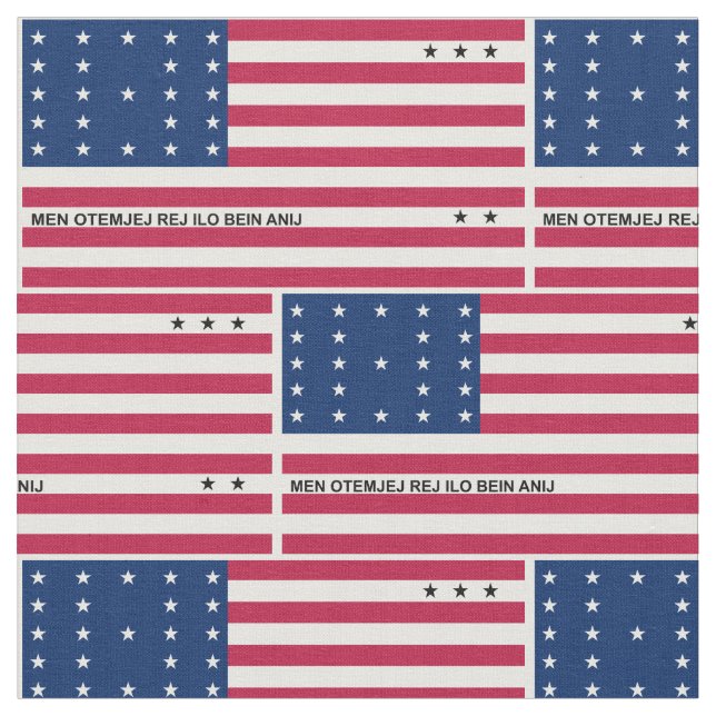 Tissu Drapeau de l'atoll de Bikini Patriotique (Fermer)