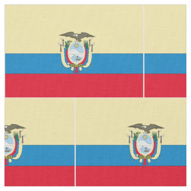 Tissu Drapeau de l'Équateur (Fermer)