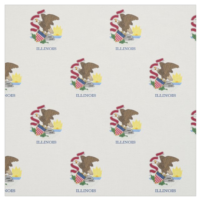 Tissu Drapeau de l'État de l'Illinois (Échantillon)