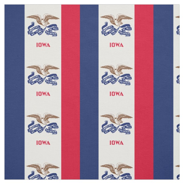 Tissu Drapeau de l'État de l'Iowa (Échantillon)