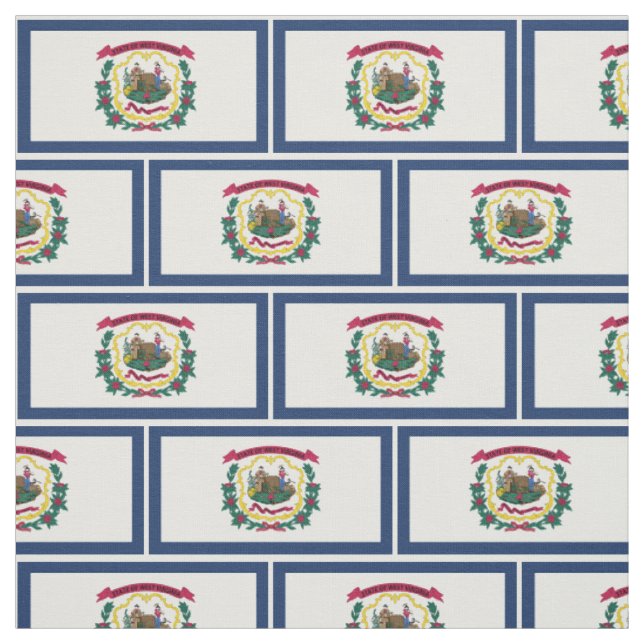 Tissu Drapeau de l'État de Virginie-Occidentale (Échantillon)