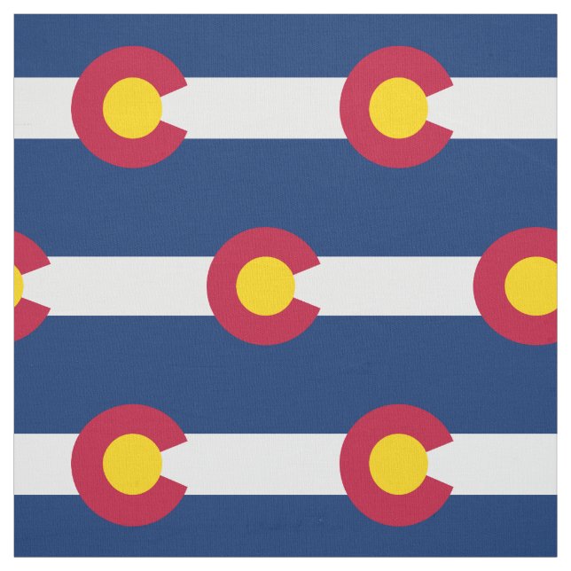 Tissu Drapeau de l'État du Colorado Motif répétitif (Échantillon)