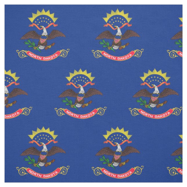 Tissu Drapeau de l'État du Dakota du Nord (Échantillon)