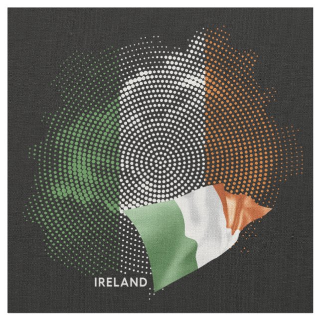 Tissu Drapeau de l'Irlande (Fermer)