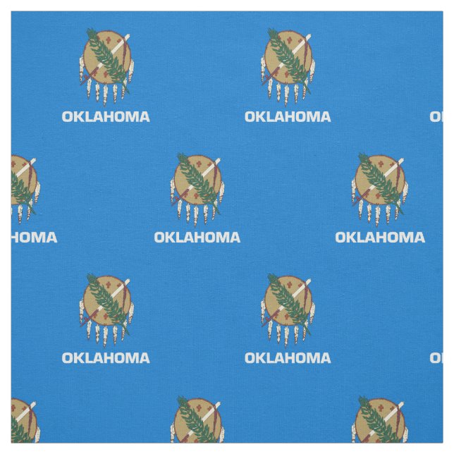 Tissu Drapeau de l'Oklahoma (Échantillon)