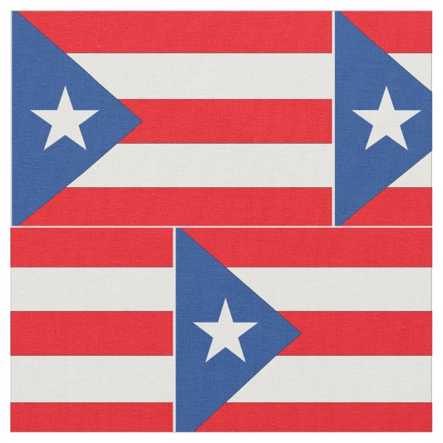 Tissu Drapeau de Porto Rico - (Fermer)