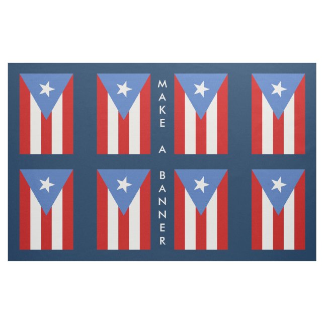 Tissu Drapeau de Porto Rico : Décoration (Yard)