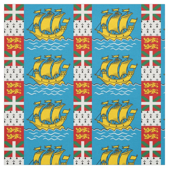 Tissu Drapeau de Saint-Pierre-et-Miquelon (Échantillon)