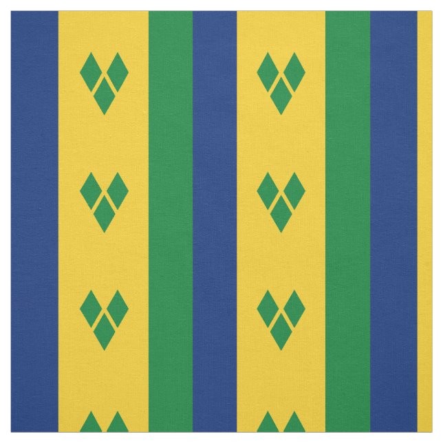 Tissu Drapeau de Saint-Vincent (Échantillon)