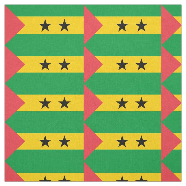 Tissu Drapeau de Sao Tomé-et-Principe (Échantillon)