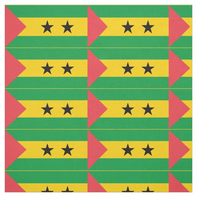 Tissu Drapeau de Sao Tomé-et-Principe (Échantillon)